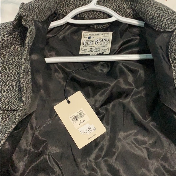 NWT Lucky brand button up gray speckle jacket - Picture 3 of 3